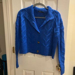 Chunky Cable Knit Cropped Cardigan